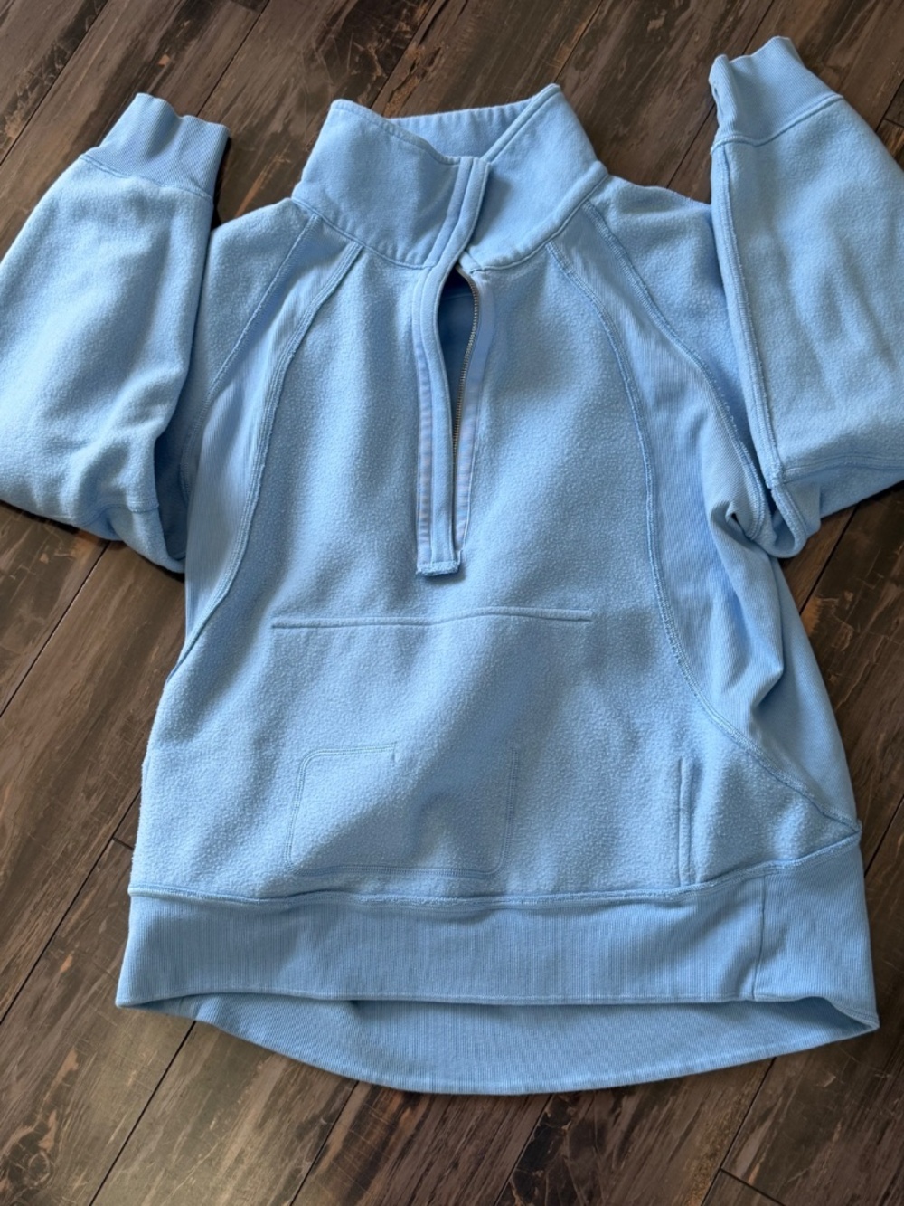 Lululemon Scuba Oversized Sweatshirt Funnel Neck Half Zip Longer Length Sinatra - Picture 11 of 16
